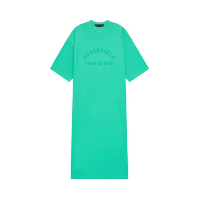 Pre-owned Essentials Fear Of God  3/4 Sleeve Dress 'mint Leaf' | Green | Women's Size S