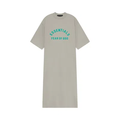 Pre-owned Essentials Fear Of God  3/4 Sleeve Dress 'seal' In Grey