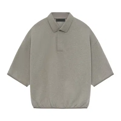 Pre-owned Essentials Fear Of God  3/4 Sleeve Polo 'heather Grey'