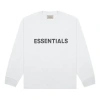 Essentials Fear Of God  3d Silicon Applique Boxy Long Sleeve T-shirt 'white'