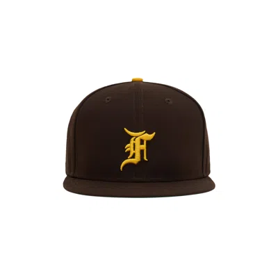 Pre-owned Essentials Fear Of God  59fifty Cap 'san Diego Padres' In Brown