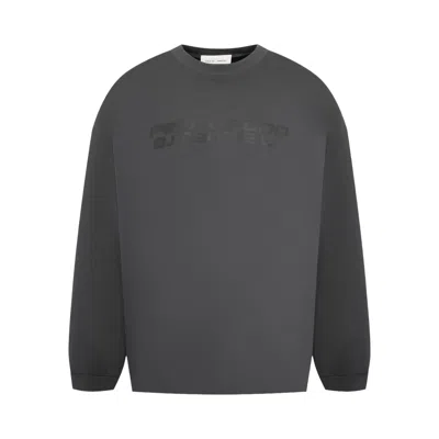 Pre-owned Essentials Fear Of God  90's Long-sleeve Tee 'iron Grey' | Men's Size S In Gray