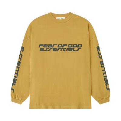 Pre-owned Essentials Fear Of God  90's Long-sleeve Tee 'canyon' | Yellow | Men's Size S