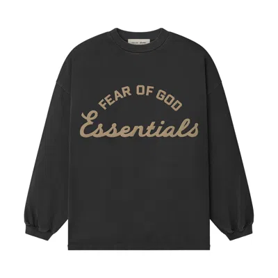 Pre-owned Essentials Fear Of God  90's Long-sleeve Tee 'faded Iron Grey' | Men's Size Xl In Gray