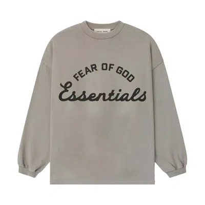 Pre-owned Essentials Fear Of God  90's Long-sleeve Tee 'faded Seal' | Grey | Men's Size Xxl In Gray