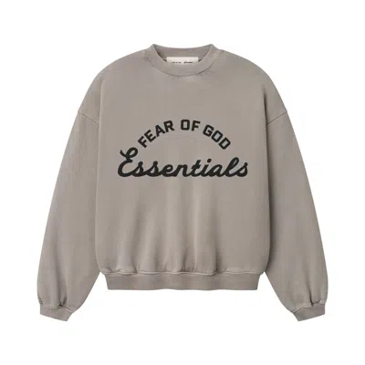 Pre-owned Essentials Fear Of God  90s Crewneck Sweatshirt 'faded Seal' | Grey | Kid's Size 10 In Gray