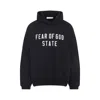 Essentials Mens Jet Black 90s Oversized-fit Cotton-jersey Hoody