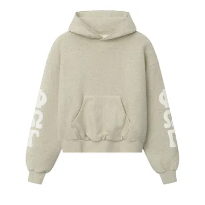 Pre-owned Essentials Fear Of God  90s Fleece Hoodie Classic Fit 'washed Vanilla Heather' | Grey | Women's Size