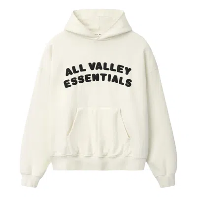 Essentials Fear Of God  90s Hoodie 'washed Ivory' In Neutral