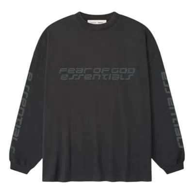 Essentials Fear Of God  90s Long Sleeve T-shirt 'vintage Black' In Animal Print
