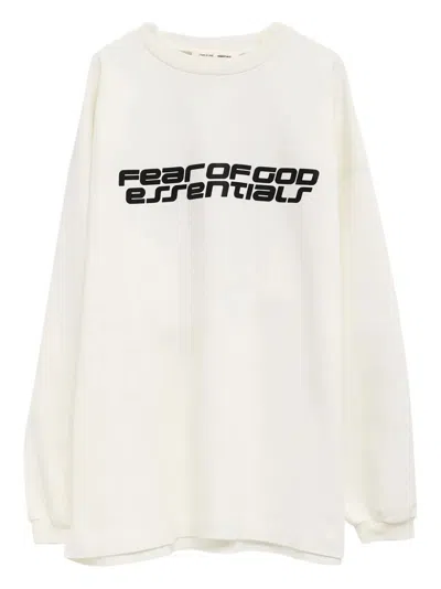 Essentials Fear Of God  "90`s Long Sleeve" Tee In White