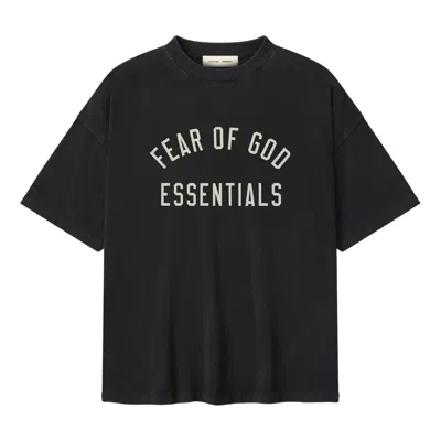 Essentials Fear Of God  90s Short Sleeve T-shirt 'vintage Black' In Gray