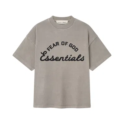 Pre-owned Essentials Fear Of God  90s Short Sleeve Tee 'faded Seal' | Grey | Kid's Size 8 In Gray