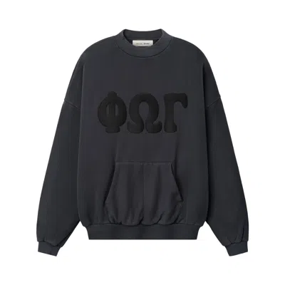 Pre-owned Essentials Fear Of God  90s Sweatshirt 'washed Iron Grey' | Black | Men's Size Xl