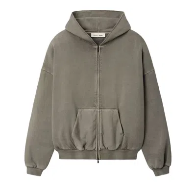 Pre-owned Essentials Fear Of God  90s Zip-up Hoodie 'washed Seal' | Grey | Men's Size M
