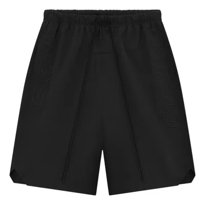 Essentials Mens Fear Of God  Active Trace Relaxed-fit Cotton-blend Track Shorts In Black