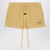 Essentials Fear Of God  Amber Coloured Shorts With Logo