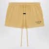 Essentials Fear Of God  Amber Coloured Shorts With Logo
