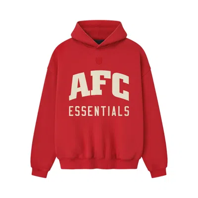 Pre-owned Essentials Fear Of God  American Sport Hoodie 'red' | Men's Size Xl