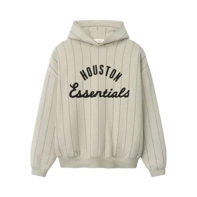 Pre-owned Essentials Fear Of God  Astros Sport Hoodie 'heather Stone W Black Pinstripes' | Grey | Men's Size S In Gray