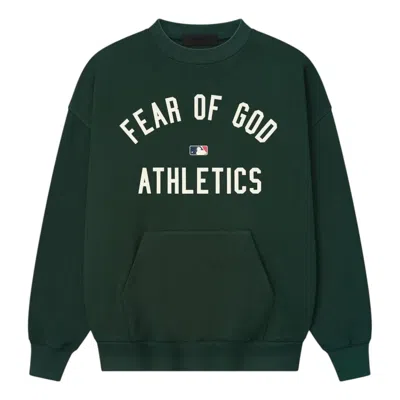 Essentials Fear Of God  Athletics Sport Crewneck 'forest' In Green