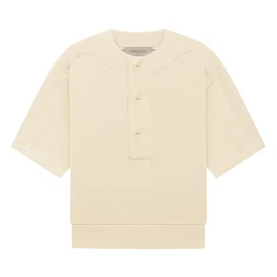 Pre-owned Essentials Fear Of God  Baseball Henley 'egg Shell' | Cream | Kid's Size -2.5