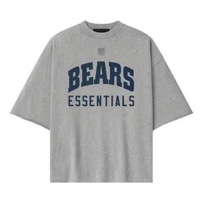 Pre-owned Essentials Fear Of God  Bears 90s 3/4 Sleeve Tee 'concrete Heather/canyon' | Grey | Men's Size Xl In Gray