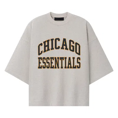 Pre-owned Essentials Fear Of God  Bears Merch Tee 'marble Heather' | Grey | Men's Size Xl