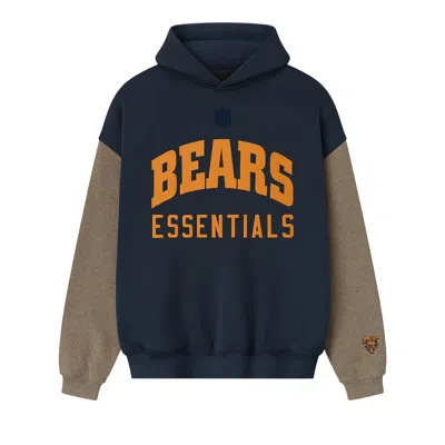 Pre-owned Essentials Fear Of God  Bears Sport Hoodie 'dark Sapphire/ Homestead Heather' | Blue | Men's Size Xxl