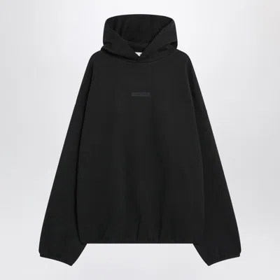 ESSENTIALS FEAR OF GOD ESSENTIALS  BLACK BRUSHED COTTON SWEATSHIRT