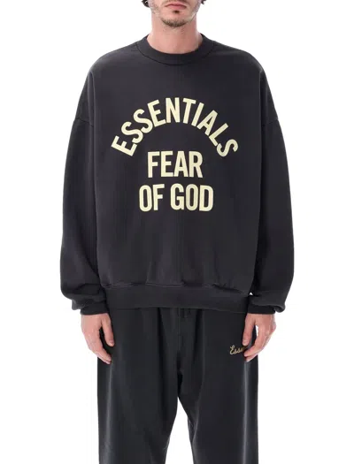 Essentials Fear Of God  Black Cotton Crewneck Sweatshirt