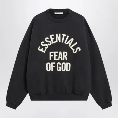 Essentials Fear Of God  Black Cotton Crewneck Sweatshirt