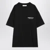 Essentials Fear Of God  Black Cotton T-shirt With Logo In Black