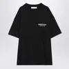 Essentials Fear Of God  Black Cotton T-shirt With Logo In Black
