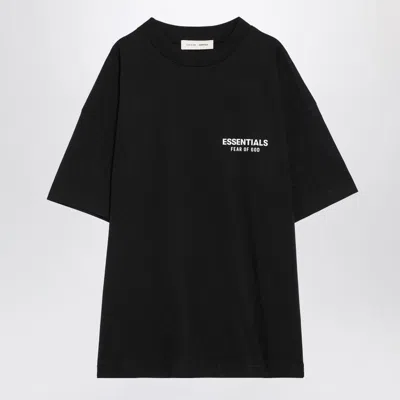 Essentials Fear Of God   Black Cotton T-shirt With Logo