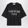Essentials Fear Of God  Black Crewneck T-shirt With Logo In Black