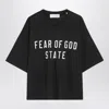 Essentials Fear Of God  Black Crewneck T-shirt With Logo