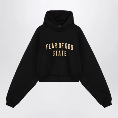 Essentials Fear Of God  Cotton Logo Sweatshirt In Black