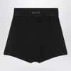 Essentials Embossed Logo Knit Shorts In Black