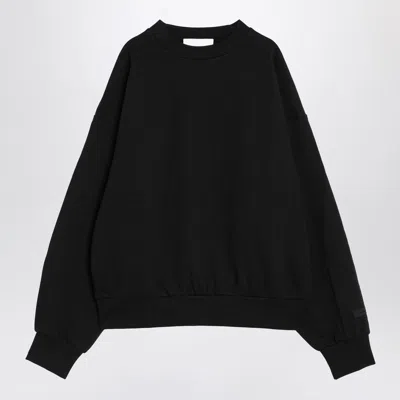 ESSENTIALS FEAR OF GOD ESSENTIALS BLACK FLEECE COTTON SWEATSHIRT WITH LOGO