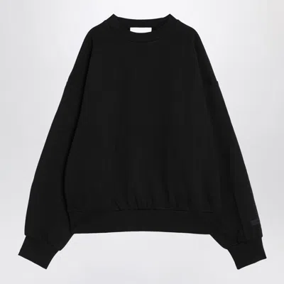 ESSENTIALS FEAR OF GOD ESSENTIALS  BLACK FLEECE COTTON SWEATSHIRT WITH LOGO