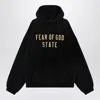 Essentials Black Hoodie With Logo