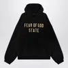Essentials Black Hoodie With Logo In Black