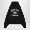 Essentials Black Hoodie With University Logo