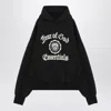 Essentials Black Hoodie With University Logo
