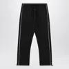 Essentials Fear Of God  Black Jogging Pants With Contrasting Trims In Animal Print