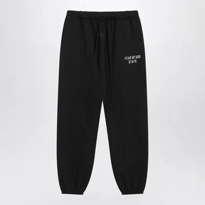 ESSENTIALS FEAR OF GOD ESSENTIALS BLACK JOGGING TROUSERS WITH LOGO