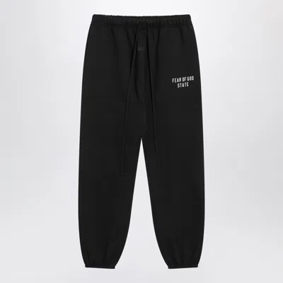 ESSENTIALS FEAR OF GOD ESSENTIALS BLACK JOGGING TROUSERS WITH LOGO WOMEN