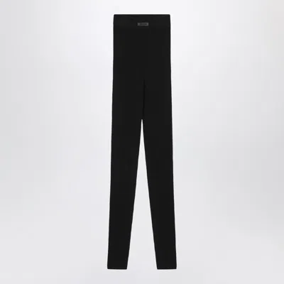 Essentials Fear Of God  Black Leggings In Stretch Waffle Fabric In Multi
