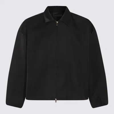 Essentials Fear Of God  Black Nylon Casual Jacket